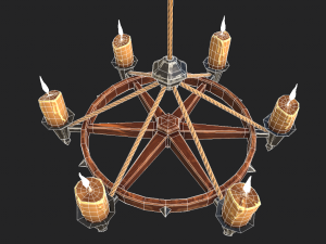 stylized chandelier 3Dモデル