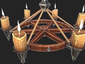 stylized chandelier 3Dモデル