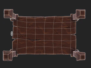 stylized dining table with chairs 3D Model