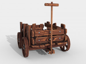 stylized hand-cart 3D Модель