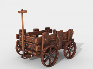 stylized hand-cart 3D Модель