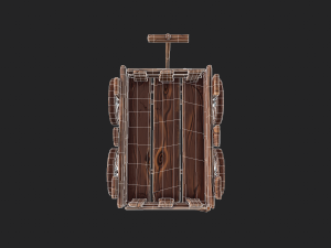 stylized hand-cart 3D Модель