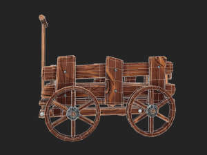 stylized hand-cart 3D Модель