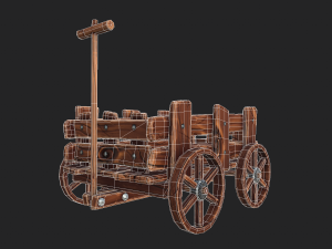 stylized hand-cart 3D Модель
