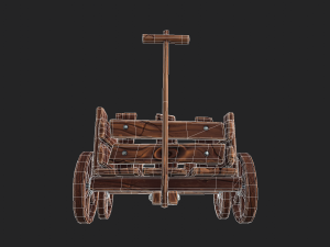 stylized hand-cart 3D Модель