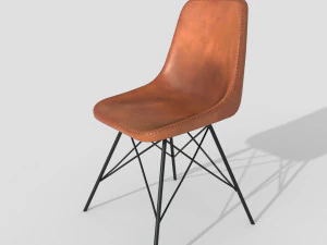 Lowpoly-Lederstuhl 3D Modell