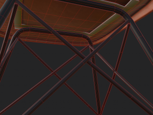 lowpoly leather chair 3D 모델