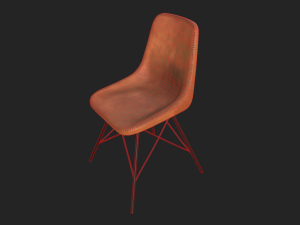lowpoly leather chair 3D 모델