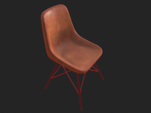 lowpoly leather chair 3D 모델