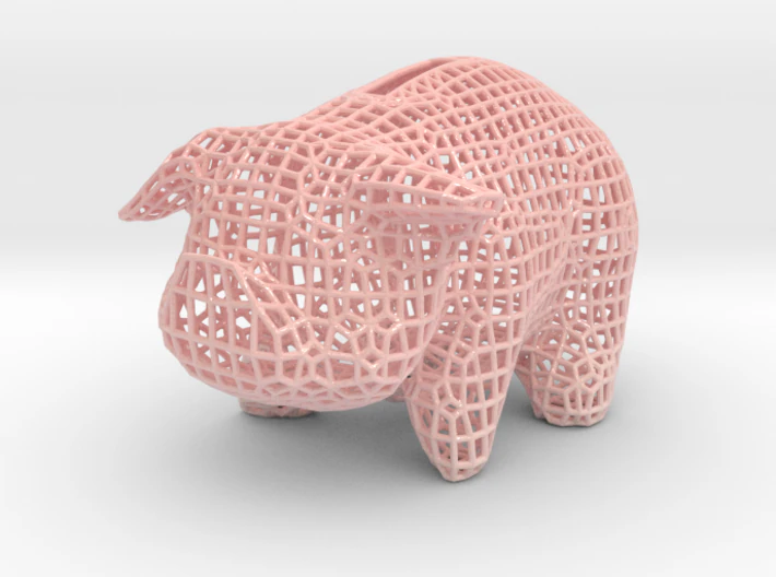 wire piggy bank 3D Print Model .c4d .max .obj .3ds .fbx .stl .blend