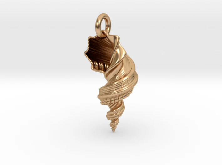shell pendant 3D Print Model .c4d .max .obj .3ds .fbx .stl .blend 