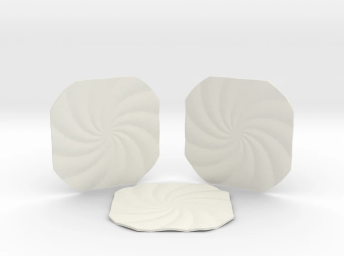 spiral coasters 3D Print Model .c4d .max .obj .3ds .fbx .stl .blend 