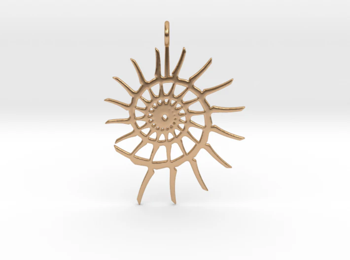 spiral pendant 3D Print Model .c4d .max .obj .3ds .fbx .stl .blend 