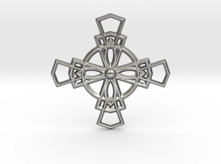 крест кулон 3D Принт Модель .c4d .max .obj .3ds .fbx .stl .blend 
