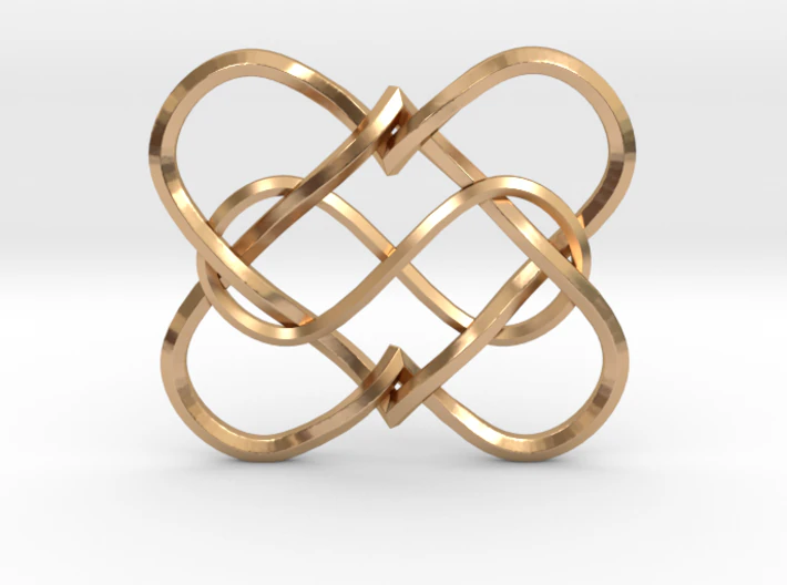 2 hearts infinity pendant 3D Print Model .c4d .max .obj .3ds .fbx .stl .blend 