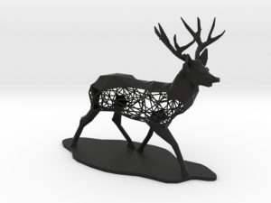 low poly semiwire deer 3D Print Model