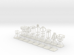 wire minimal chess set 3D Print Model