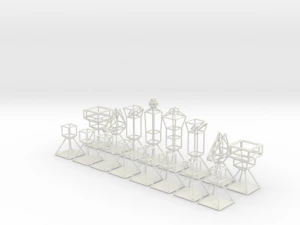 와이어 최소 체스 세트 3D 프린트 모델