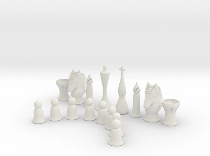 october chess set 3D Print Model .c4d .max .obj .3ds .fbx .stl .blend 