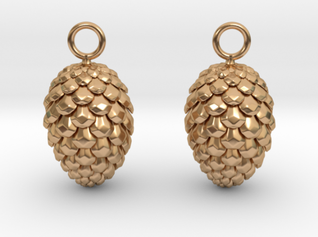 pinecone earrings Model Cetak 3D .c4d .max .obj .3ds .fbx .stl .blend 