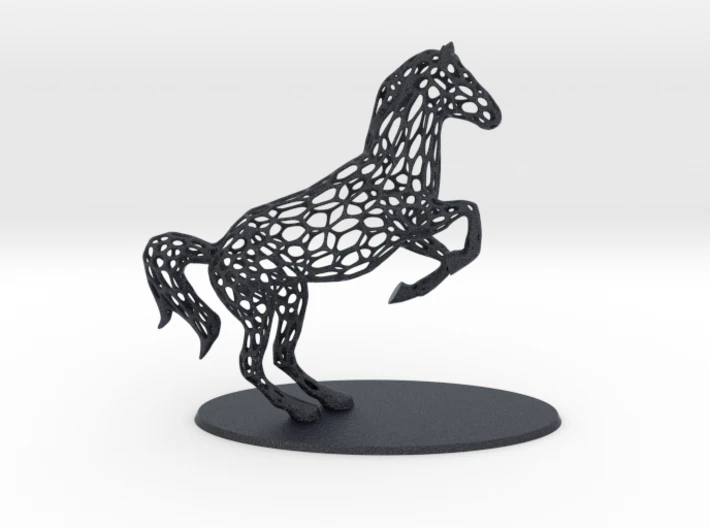 voronoi rearing horse 3D Print Model .c4d .max .obj .3ds .fbx .stl .blend 