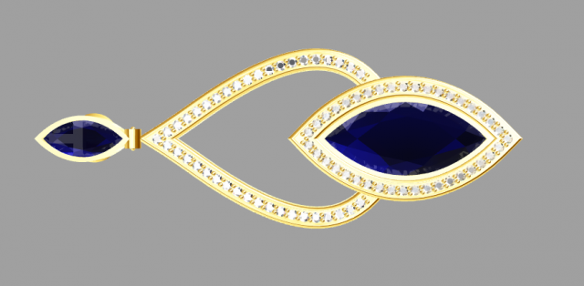 princess earrings 3D Model .c4d .max .obj .3ds .fbx .stl .blend 