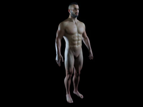 Advanced Realistic Base Game Character Rig 3D Model