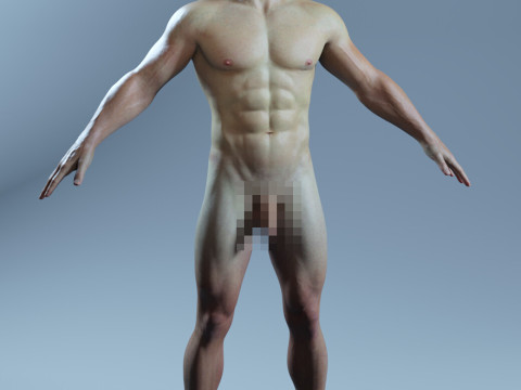 Advanced Realistic Base Game Character Rig 3D Model