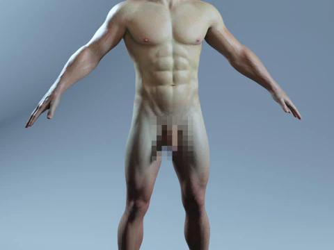 Advanced Realistic Base Game Character Rig 3D Model