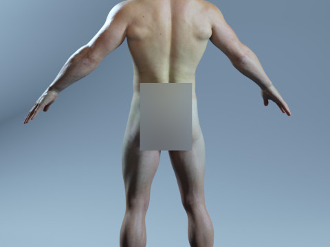 Advanced Realistic Base Game Character Rig 3D Model