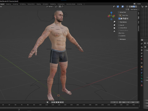 Advanced Realistic Base Game Character Rig 3D Model
