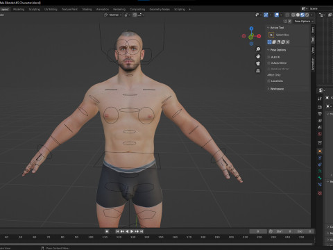 Advanced Realistic Base Game Character Rig 3D Model