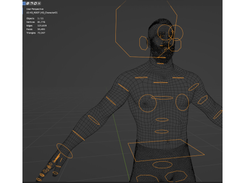 Advanced Realistic Base Game Character Rig 3D Model