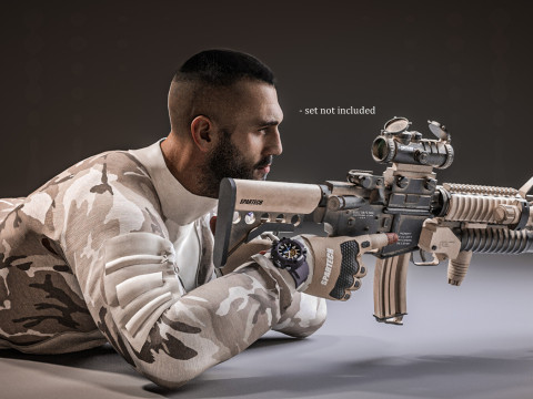 Advanced Realistic Base Game Character Rig 3D Model