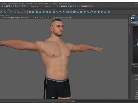 Advanced Realistic Base Game Character Rig 3D Model