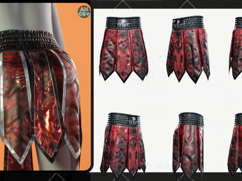 Muay Thai Gladiator Kickboxing Shorts Zprj MD DAZ dforce Genesis 9 8 81 M F OBJ 3D 모델