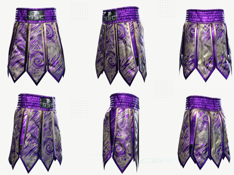 Muay Thai Gladiator Kickboxing Shorts Zprj MD DAZ dforce Genesis 9 8 81 M F OBJ 3D 모델