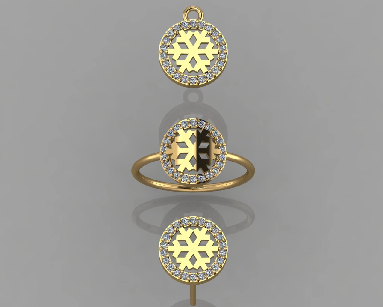 gc gold cm001- diamond set 3D Print Model .c4d .max .obj .3ds .fbx .stl .blend 