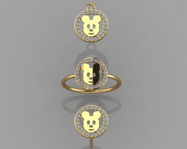 gc gold cm002- diamond set 3Dプリントモデル .c4d .max .obj .3ds .fbx .stl .blend 
