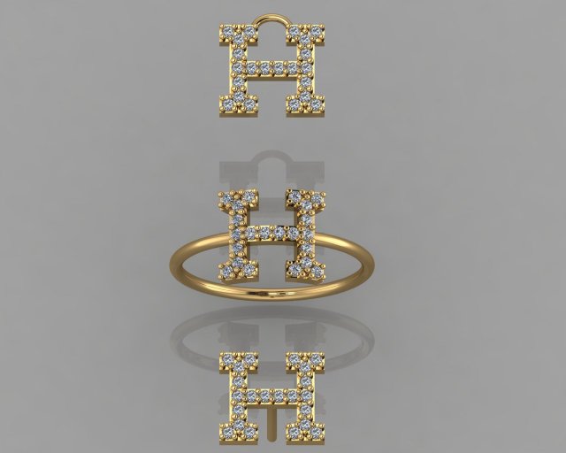 gc gold cm003- diamond set Modelo de Impressão 3D .c4d .max .obj .3ds .fbx .stl .blend 