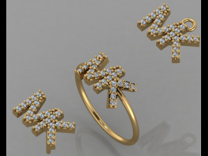 gc gold cm005- diamond set 3D 프린트 모델