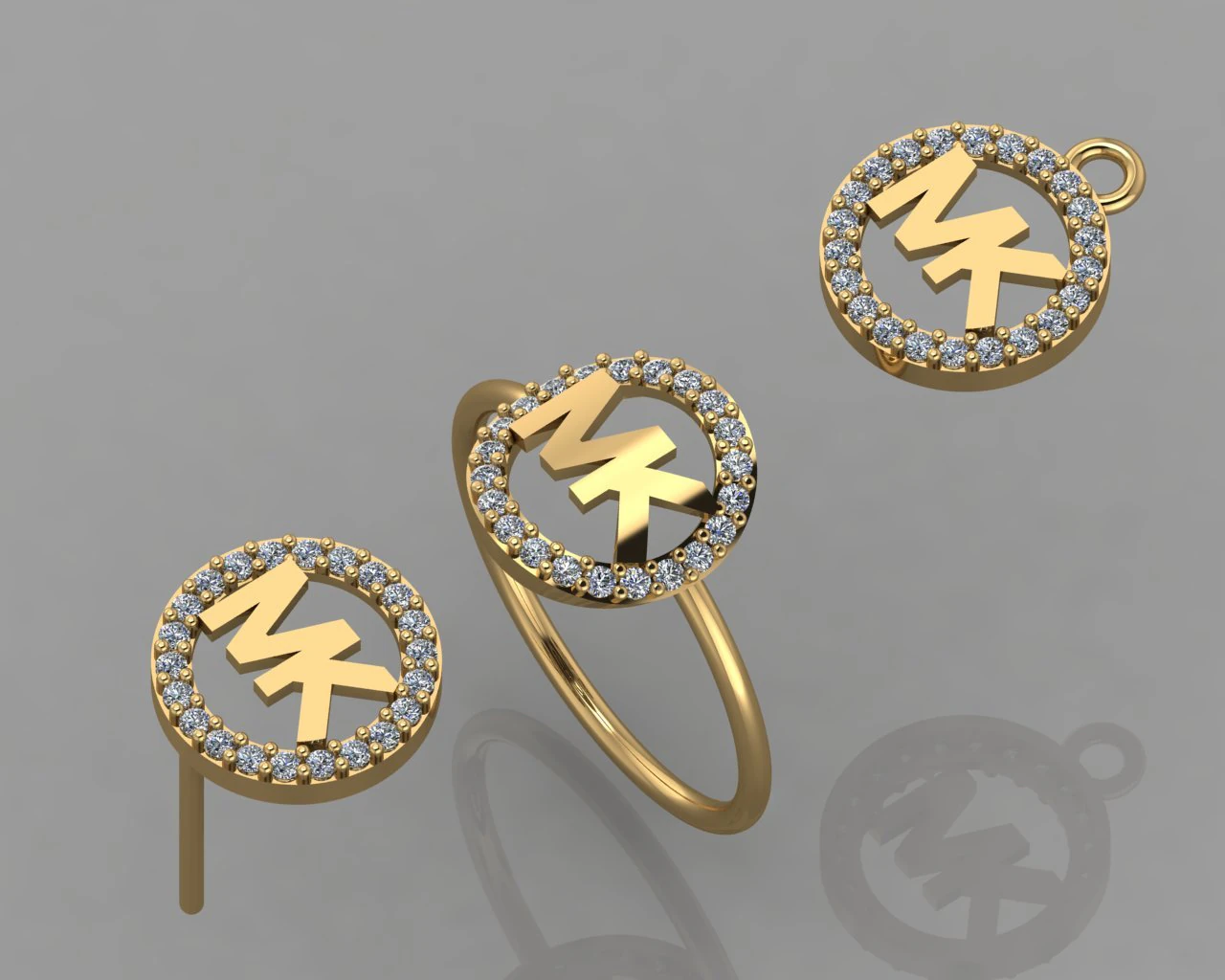 gc gold cm006-diamond set 3D Print Model .c4d .max .obj .3ds .fbx .stl .blend