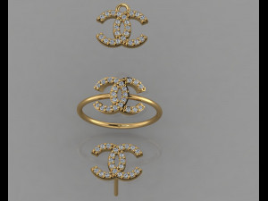 gc gold cm007-diamond set 3D Принт Модель