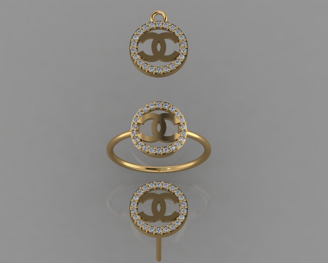 gc gold cm008-diamond set Modelo de Impressão 3D .c4d .max .obj .3ds .fbx .stl .blend 