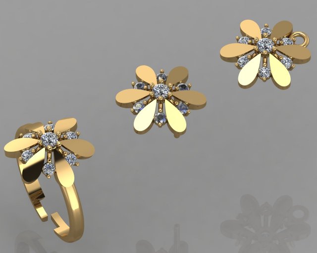 gc gold cm010-diamond set 3Dプリントモデル .c4d .max .obj .3ds .fbx .stl .blend 