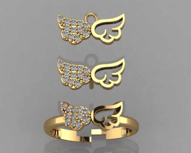 gc gold cm011-diamond set 3D-Druckmodell .c4d .max .obj .3ds .fbx .stl .blend 