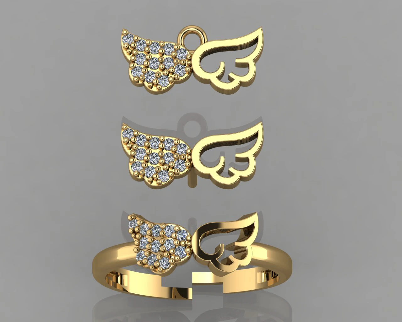 gc gold cm011-diamond set 3D Print Model .c4d .max .obj .3ds .fbx .stl .blend 