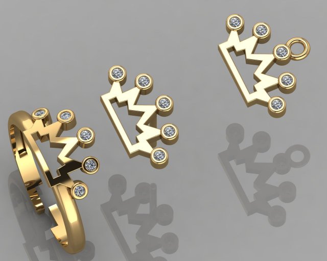 gc gold cm012-diamond set Modelo de impresión 3D .c4d .max .obj .3ds .fbx .stl .blend 