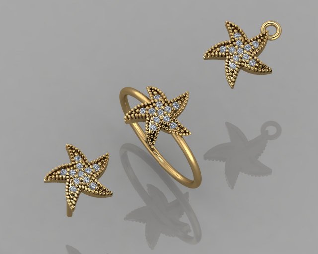 gc gold cm016-diamond set Model do druku 3D .c4d .max .obj .3ds .fbx .stl .blend 