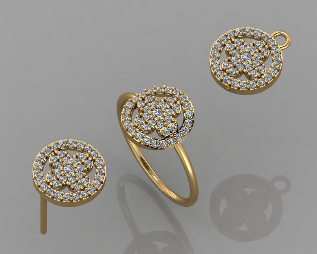 gc gold cm017-diamond set Modelo de impresión 3D .c4d .max .obj .3ds .fbx .stl .blend 